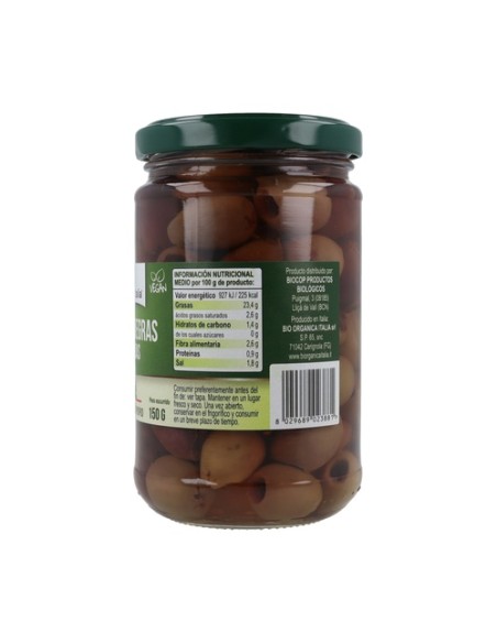 Aceitunas negras deshuesadas 280 g Bio Organica Italia