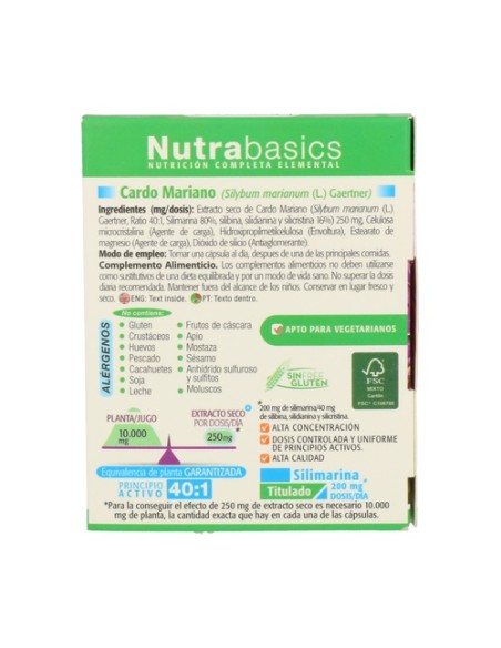 Nutrabasics Cardo Mariano 30 cápsulas Drasanvi
