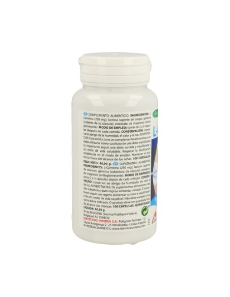 L-Carnitina 100 cápsulas Intersa