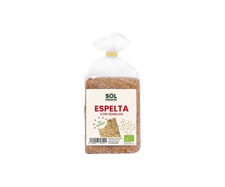 Crackers de espelta con semillas Bio 200 g Sol Natural