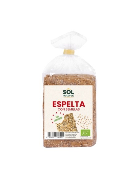 Crackers de espelta con semillas Bio 200 g Sol Natural