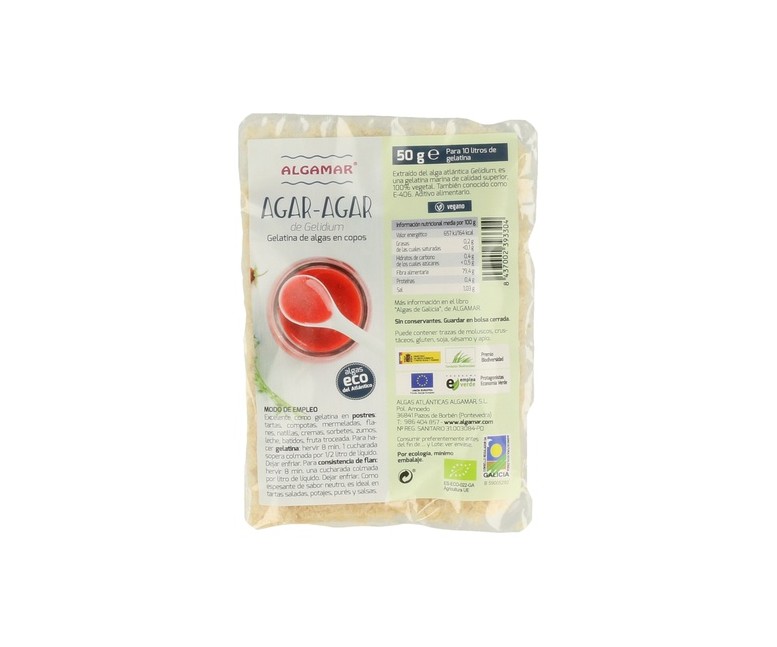 Copos De Algas Agar Agar 50 g Algamar