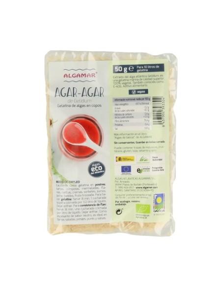 Copos De Algas Agar Agar 50 g Algamar