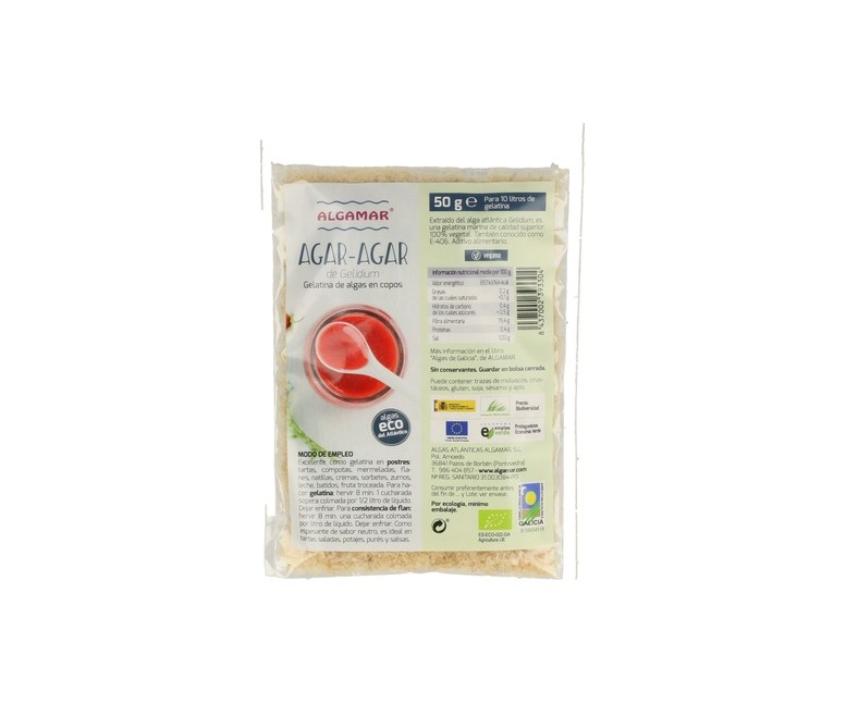 Copos De Algas Agar Agar 50 g Algamar