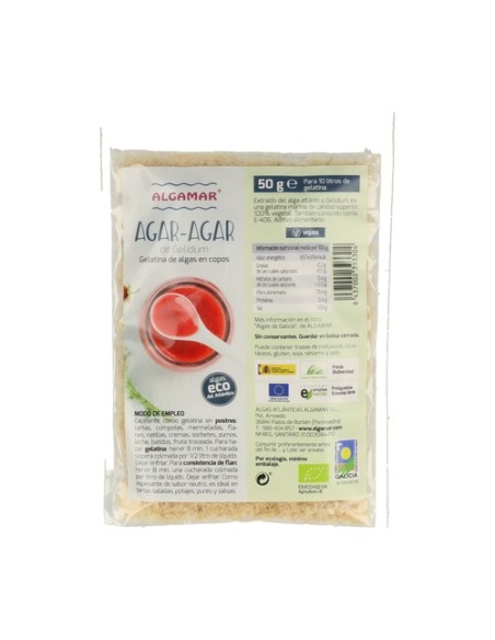 Copos De Algas Agar Agar 50 g Algamar