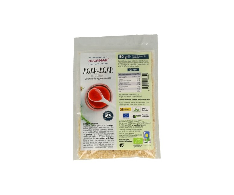 Copos De Algas Agar Agar 50 g Algamar