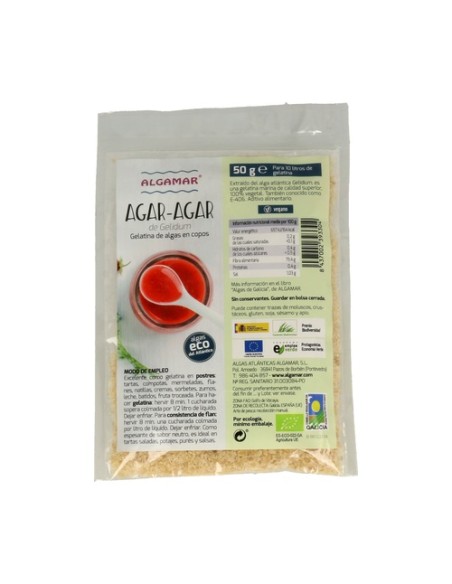 Copos De Algas Agar Agar 50 g Algamar