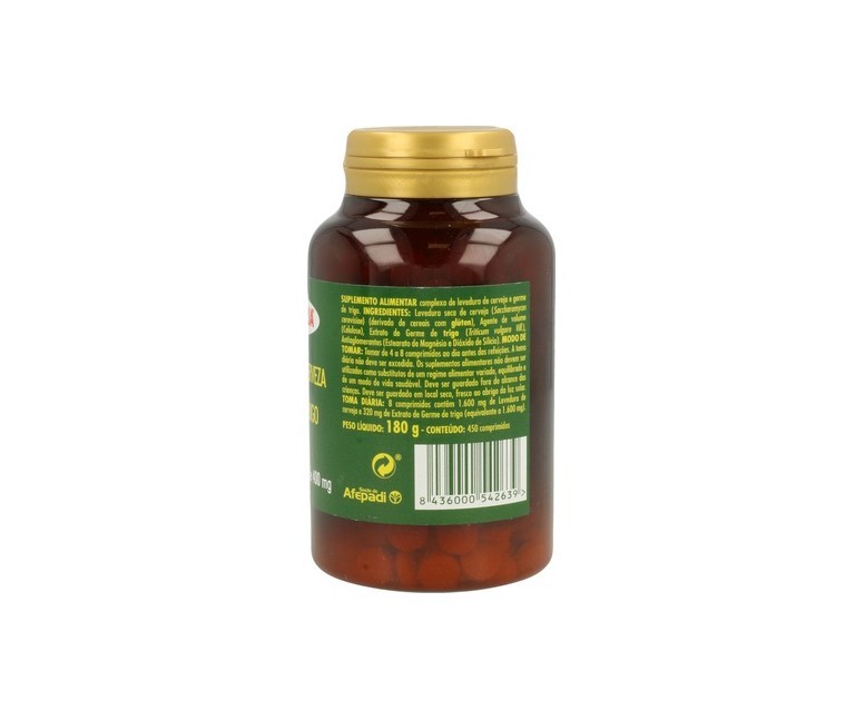 Levadura De Cerveza + Germen De Trigo 450 comprimidos Integralia