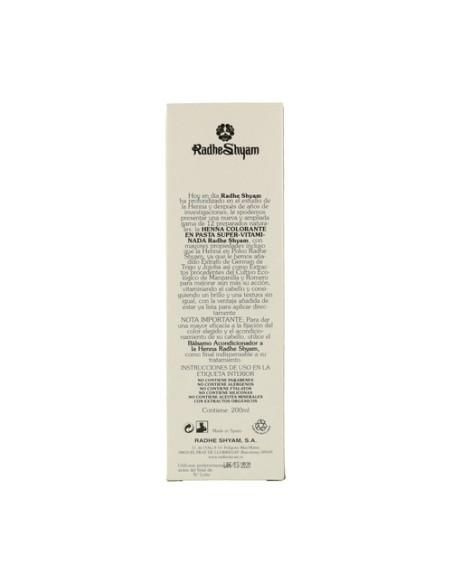 Henna Quinquina Fortalecedora Pasta 200 ml Radhe Shyam