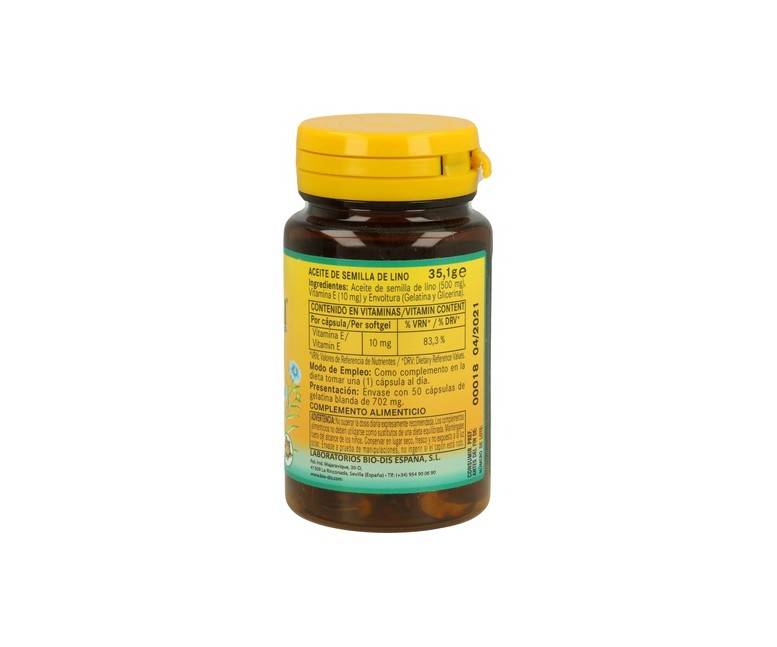 Aceite De Semillas De Lino 50 perlas de 500mg Nature essential
