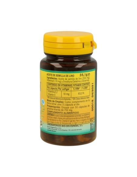 Aceite De Semillas De Lino 50 perlas de 500mg Nature essential