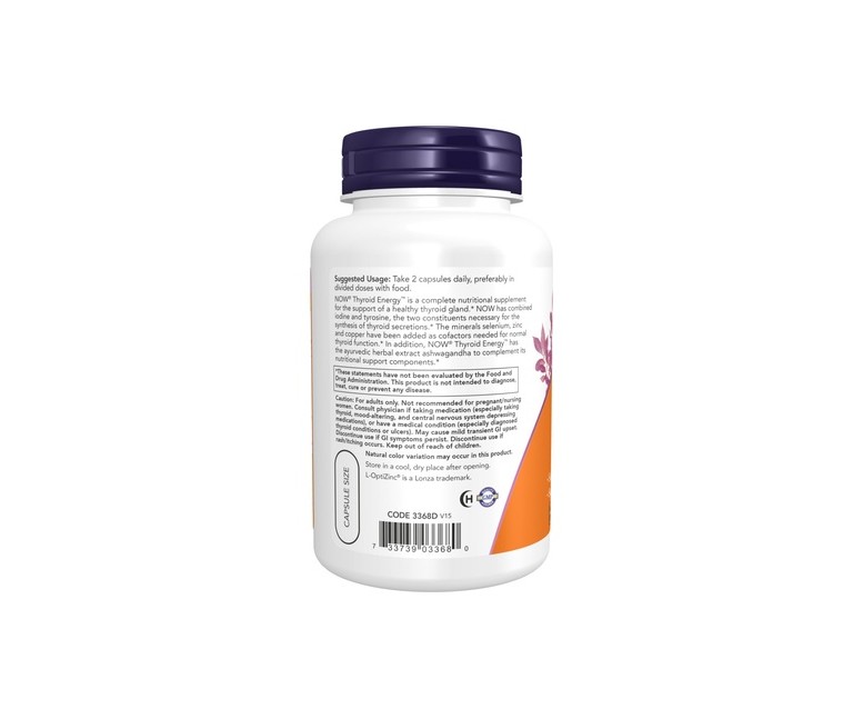 Thyroid Energy (tiroides) 90 cápsulas vegetales NOW Foods