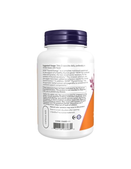 Thyroid Energy (tiroides) 90 cápsulas vegetales NOW Foods