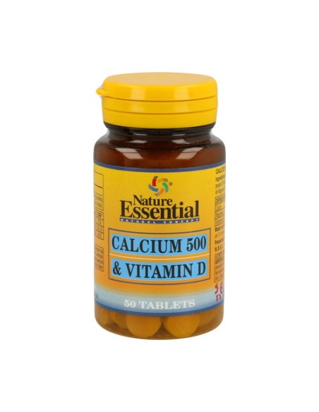 Calcio 500 + Vitamina D 50 cápsulas Nature essential