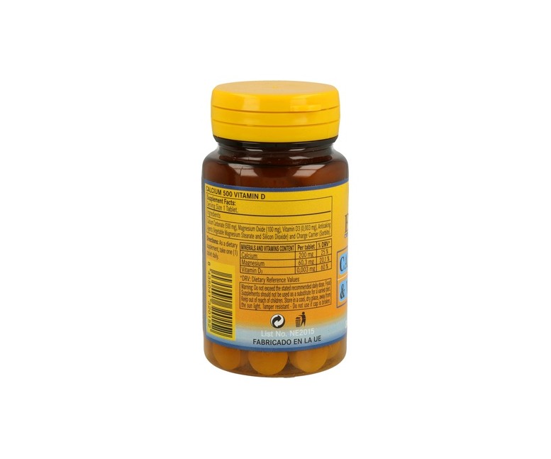 Calcio 500 + Vitamina D 50 cápsulas Nature essential