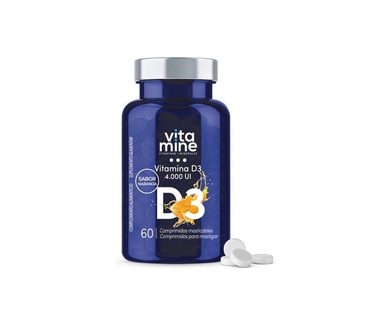 Vitamina D3 4000 UI 60 comprimidos (Naranja) Herbora