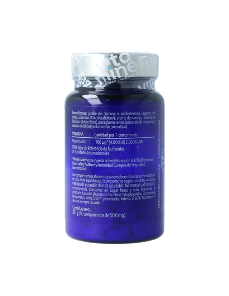 Vitamina D3 4000 UI 60 comprimidos (Naranja) Herbora