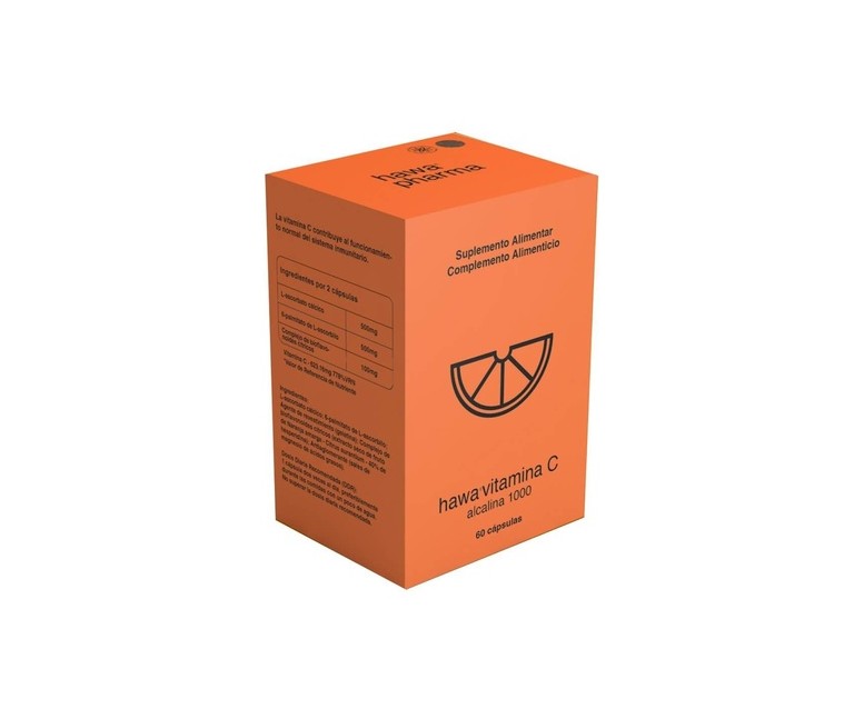 Vitamina C alcalina 60 cápsulas Hawa pharm