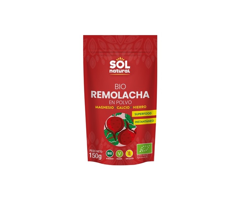 Remolacha roja en polvo Bio 150 g de polvo Sol Natural