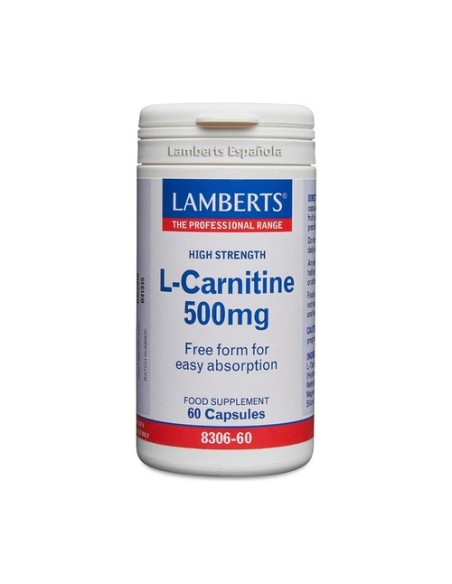L-Carnitina 60 cápsulas de 500mg Lamberts