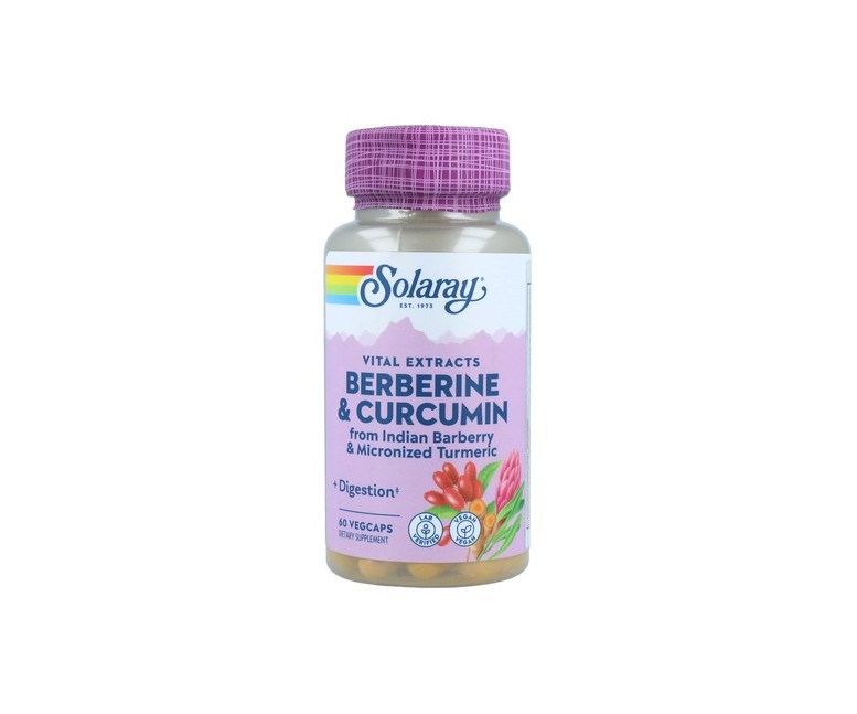 Berberine & Curcumin 60 cápsulas vegetales de 500mg Solaray