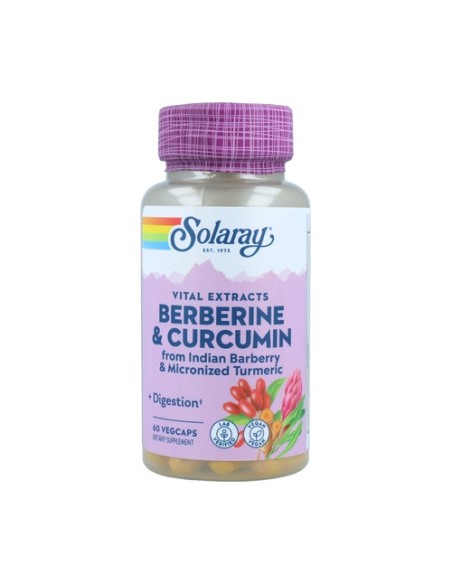 Berberine & Curcumin 60 cápsulas vegetales de 500mg Solaray