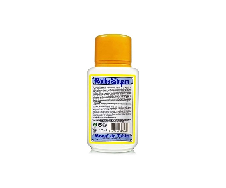 Aceite monoï tahiti SPF 25 150 ml de aceite Radhe Shyam