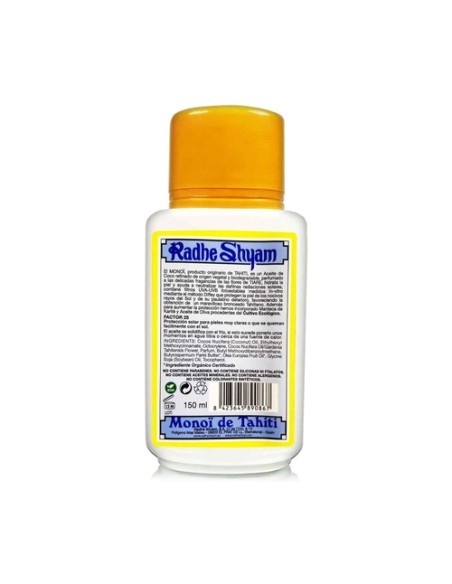 Aceite monoï tahiti SPF 25 150 ml de aceite Radhe Shyam