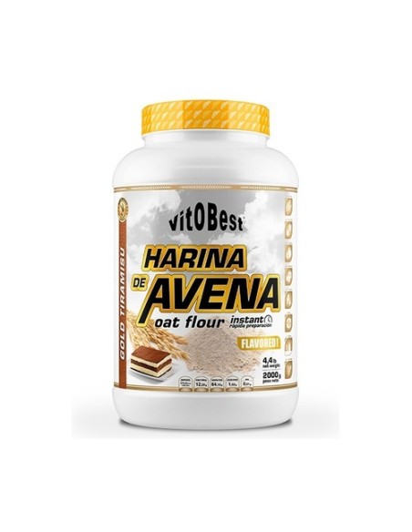 Harina de avena tiramisú 2 kg de polvo VIT.O.BEST