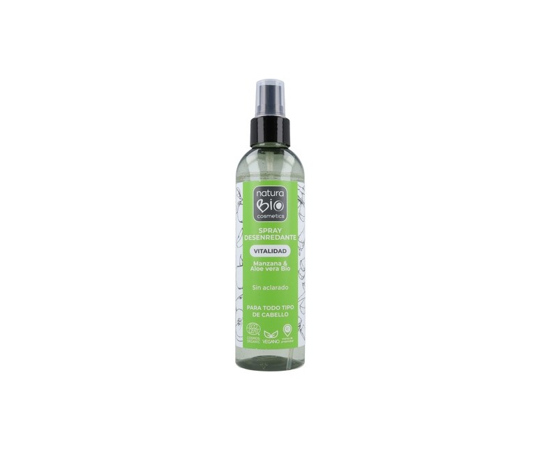 Spray desenredante vitalidad aloe-manzana 200 ml (Aloe vera - Manzana) NaturaBIO Cosmetics