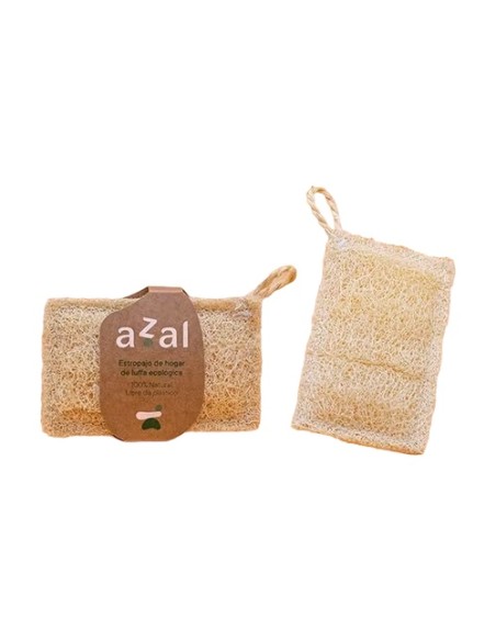 Estropajo de luffa con asa ergonómico. 12 X 7 cm 1 unidad Azal