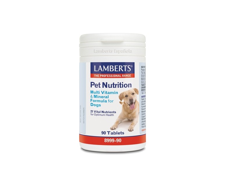 Pet Nutrition Multivitaminas y minerales para perros 90 tabletas Lamberts