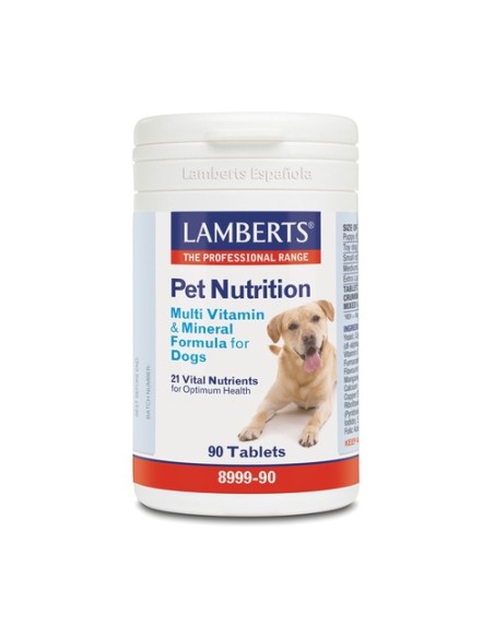 Pet Nutrition Multivitaminas y minerales para perros 90 tabletas Lamberts