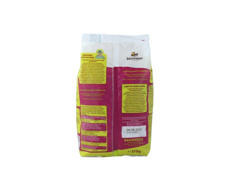 Krunchy amaranto - granola de amaranto con frambuesas y aronia 375 g Barnhouse