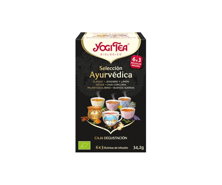Infusión ayurvédica Selección Ayurvédica 18 bolsitas infusoras de 1.9g Yogi Tea