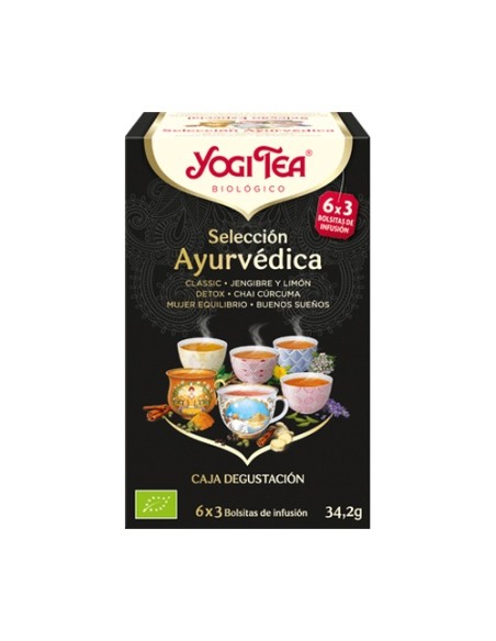 Infusión ayurvédica Selección Ayurvédica 18 bolsitas infusoras de 1.9g Yogi Tea