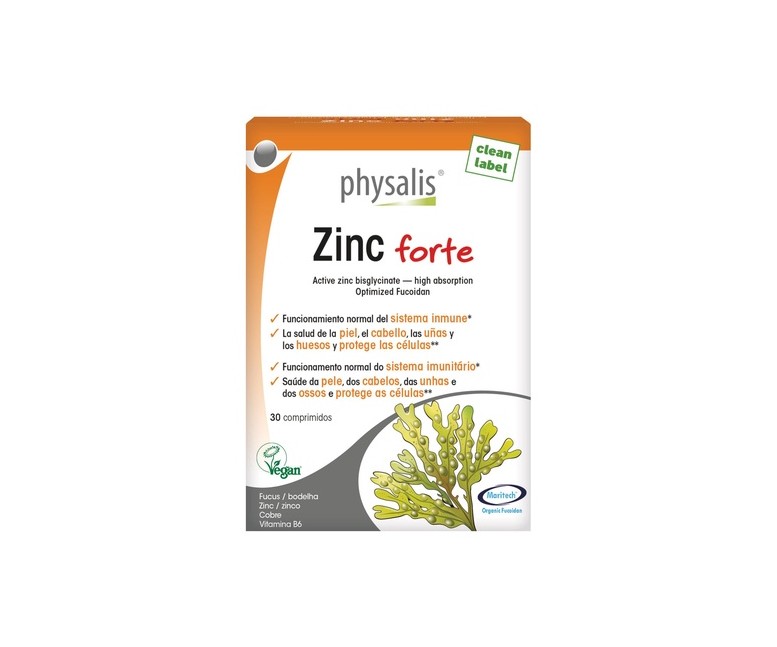 Zinc forte 30 comprimidos Physalis