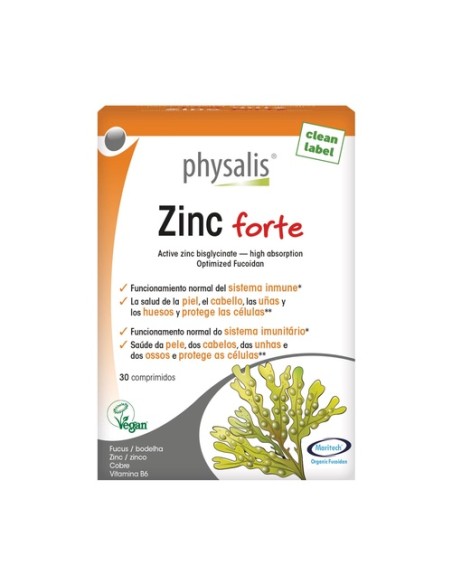 Zinc forte 30 comprimidos Physalis