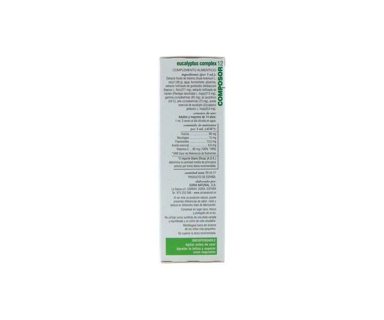 Composor 12 Eucalyptus Complex Fórmula XXI 50 ml Soria Natural