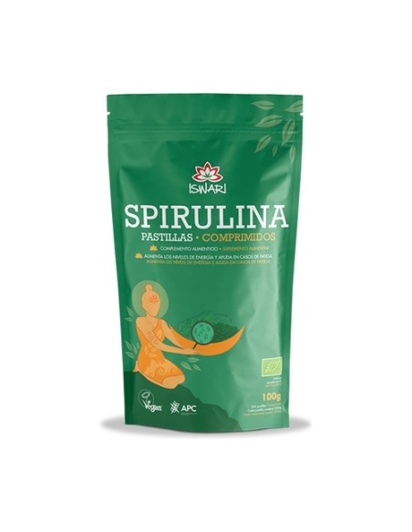 Espirulina en pastillas orgánicas 100 g Iswari