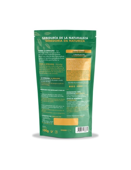 Espirulina en pastillas orgánicas 100 g Iswari