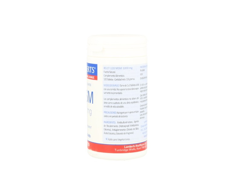 MSM 120 tabletas de 1000mg Lamberts
