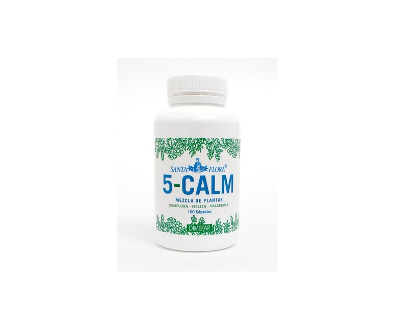 Calm 5 Santa Flora 100 cápsulas de 450mg Dimefar