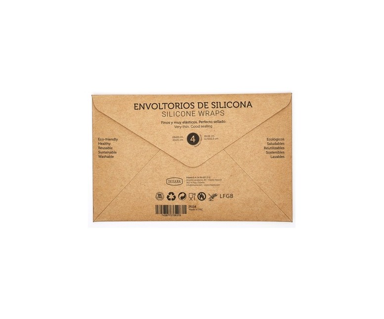 Envoltorios reutilizables de silicona 4 unidades Irisana