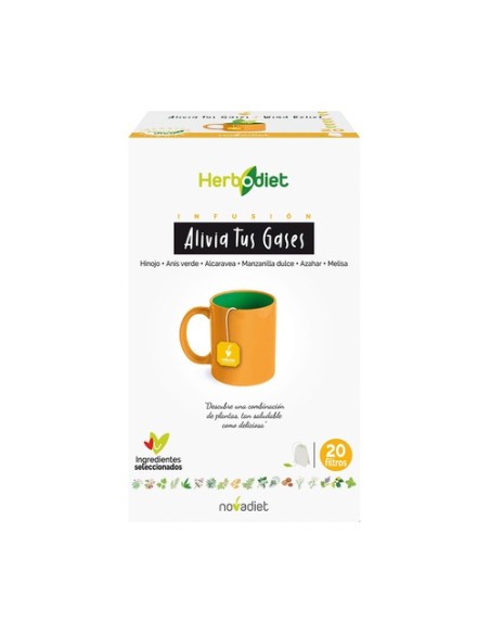 Herbodiet Infusiones Alivia Tus Gases 20 bolsitas infusoras Nova Diet