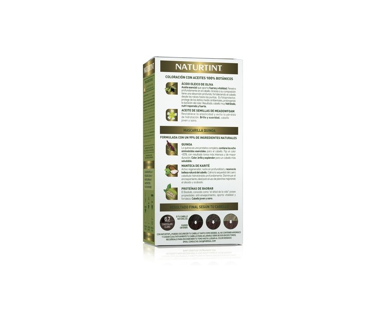 Naturtint Coloración Con Quinoa 6.7 - Chocolate Claro 1 unidad Naturtint
