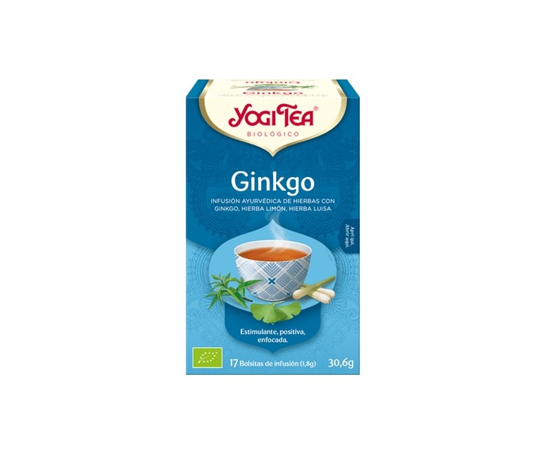 Infusión ayurvédica Ginkgo 17 bolsitas infusoras de 1.8g Yogi Tea
