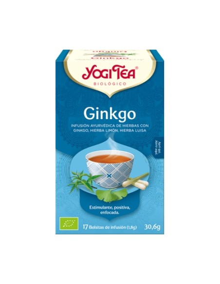 Infusión ayurvédica Ginkgo 17 bolsitas infusoras de 1.8g Yogi Tea