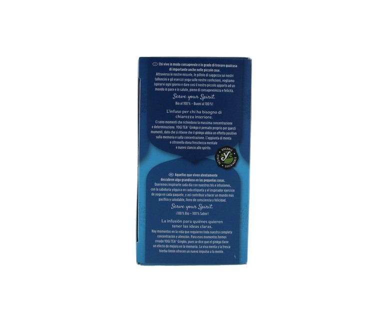 Infusión ayurvédica Ginkgo 17 bolsitas infusoras de 1.8g Yogi Tea