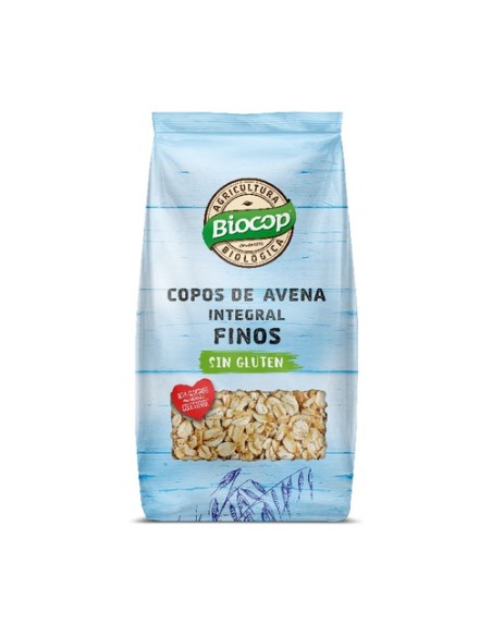 Copos de avena integral finos sin gluten 500 g Biocop